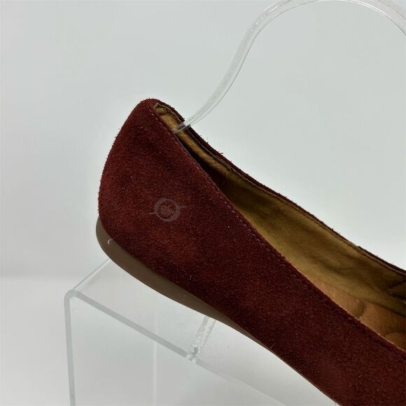 Born Women's Suede Loafers Size 8 Brick Red Slip-On Casual Shoes Comfort - Picture 2 of 15